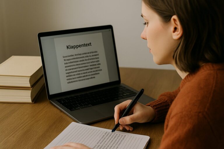 Klappentext schreiben