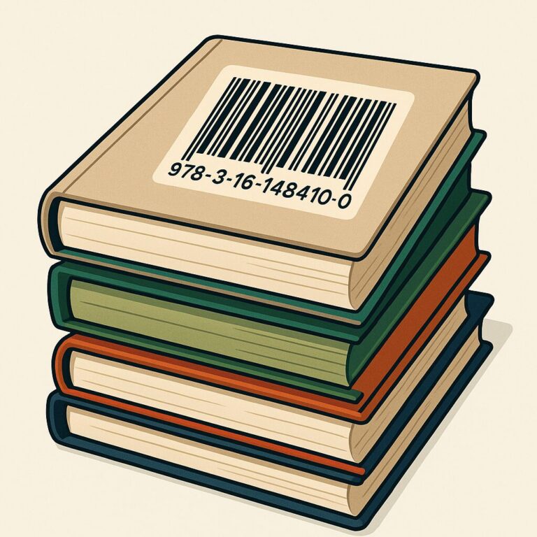 Bücherstapel mit ISBN Nummer